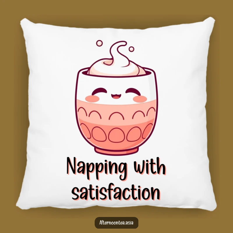 Soft Funny Kawaii Sake Cup Pillow: Satisfied Cuddles, Sweet Gift