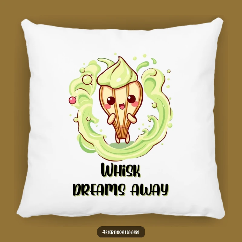 Soft Funny Kawaii Matcha Whisk Pillow: Frothy Comfort, Sweet Gift