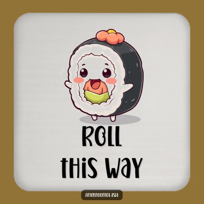 Funny Kawaii Sushi Roll Coaster: Protect Surfaces with a Wiggle, Housewarming Gift