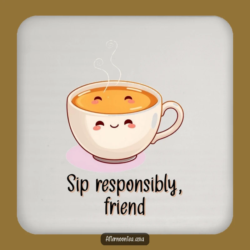 Funny Chai Coaster Set: Joyful Cup Protection, Chic and Funny Gift Tableware
