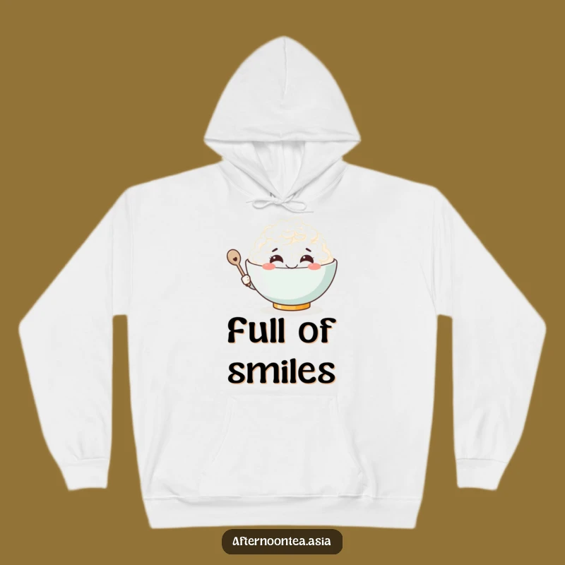 Cozy Funny Kawaii Rice Bowl Hoodie: Happy Comfort, Ideal Funny Gift