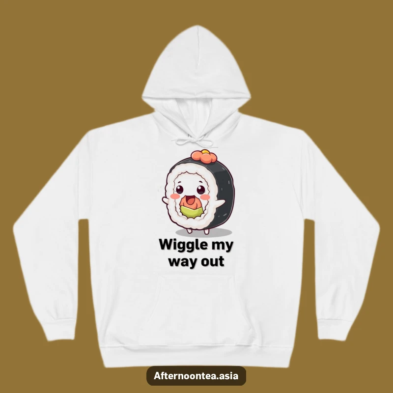 Cozy Funny Kawaii Sushi Roll Hoodie: Wiggle into Comfort, Perfect Gift