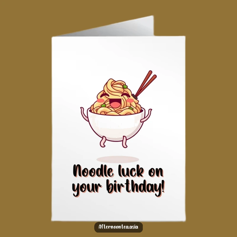 Free Printable Noodle Birthday Card: Funny Downloadable Gift for Pasta Lovers