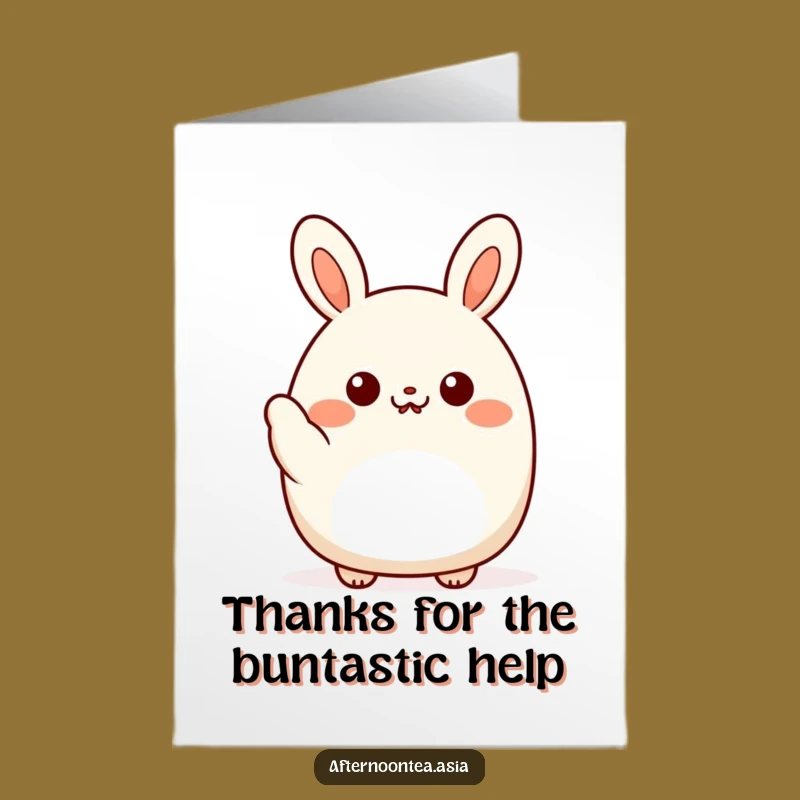 Free Printable Thank You Bao Bun Card: Kawaii Waving Thanks, Funny Downloadable Gift
