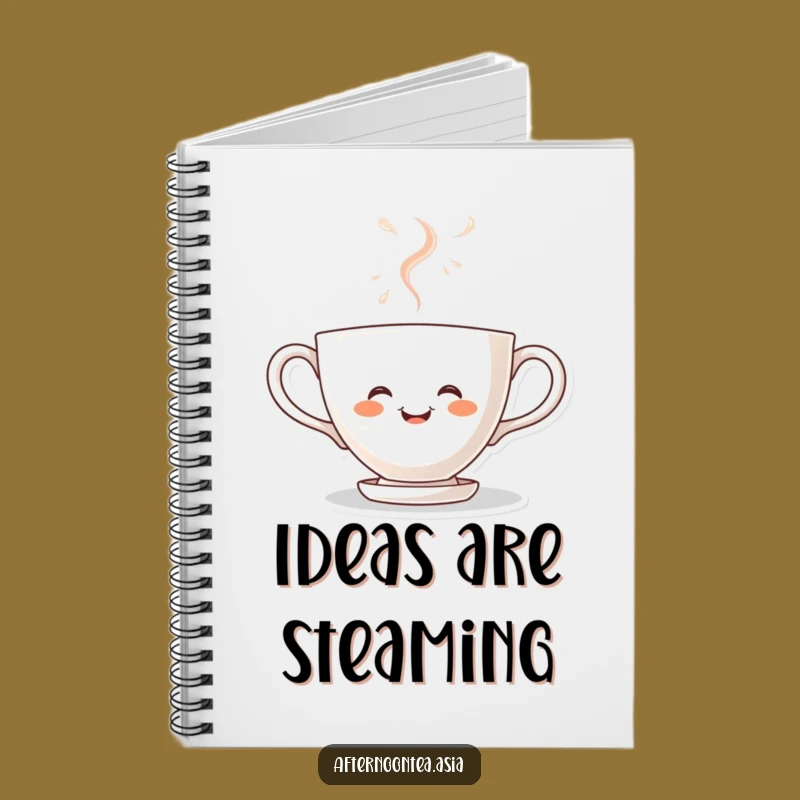 Funny Kawaii Teacup Notebook: Steaming with Ideas, Great Journal Gift