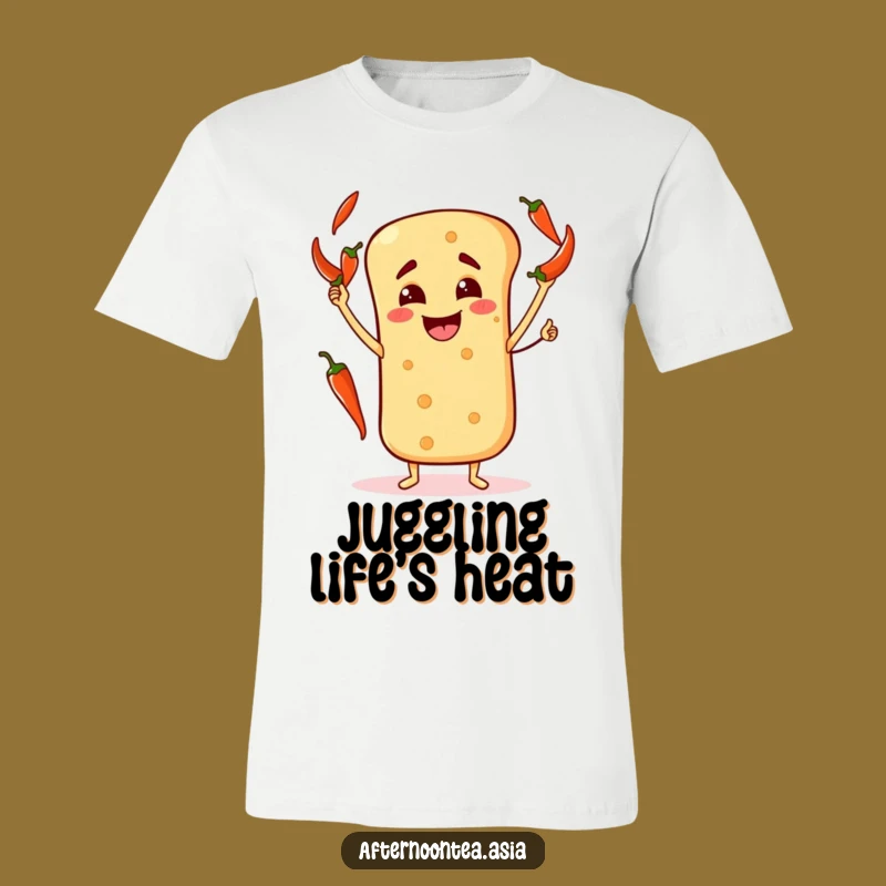 Funny Juggling Naan T-Shirt: Happy Bread Tee, Fantastic Funny Gift Idea